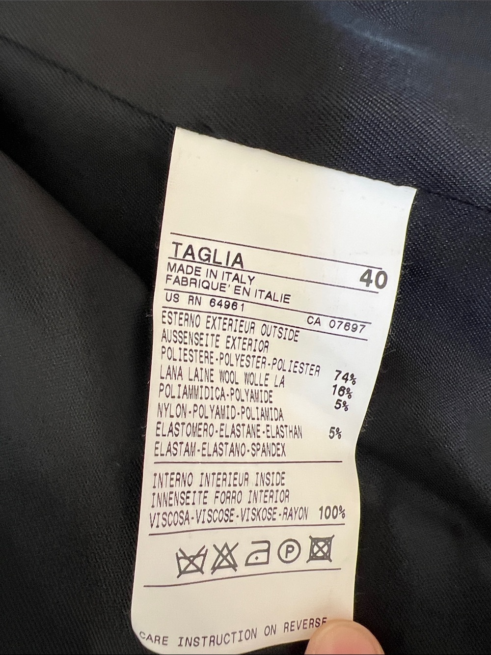 United Colors of Benetton Black Women's Belted Blazer with removable fur 0 - Picture 6 of 8